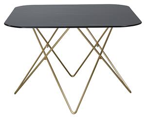 Tristar konferenční stolek broušená mosaz/černý lesklý mramor