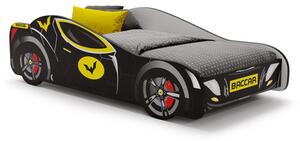 Dětská postel BATCAR 160 × 80 cm s matrací – motiv BACCAR