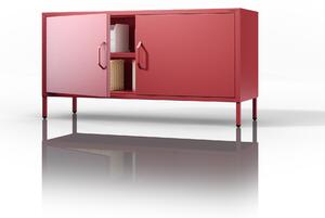 TV stolek na nohách ROSA, 1150 x 595 x 400 mm, Moderní: červená barva