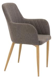Comfort židle tmavě šedá / natur