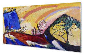 Skleněný panel Venkovské krajiny abstraktní umění 100x50cm