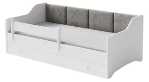 Dětská postel ERIK 160 × 80 cm – šedá