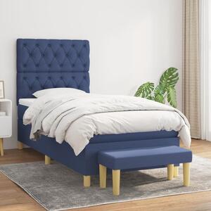 Box spring postel s matrací modrá 80x200 cm textil 3137355