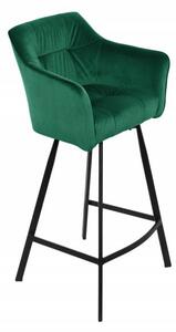 Loft barová stolička zelená