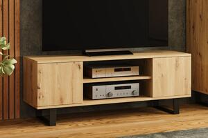 TV stolek FOCUS 135 cm – dub artisan, loftový styl