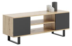 TV stolek FOCUS 135 cm – dub artisan / černá, loftový styl