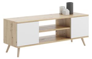 TV stolek FOCUS 135 cm – dub artisan / bílá