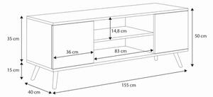 TV stolek FOCUS 135 cm – dub artisan
