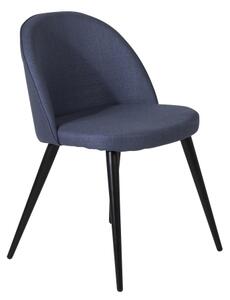 Velvet stolička černá / modrá