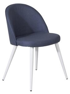 Velvet židle bílá / modrá