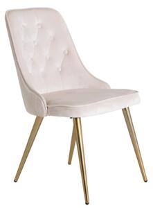 Velvet LYX židle béžová / zlatá