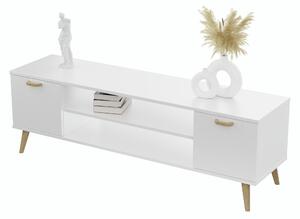 TV stolek FOCUS 155 cm – bílá, skandinávský styl