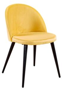 Velvet židle žlutá