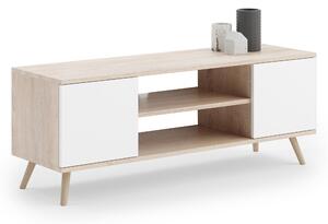 TV stolek FOCUS 155 cm – dub sonoma / bílá