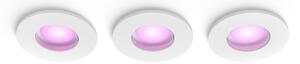 Hue Xamento recessed podhledové LED svítidlo 3x4,2W, 2000-6500K, IP44, bílá (3ks)