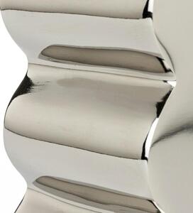 Stříbrná kovová stolička ZUIVER CURVES 45 cm