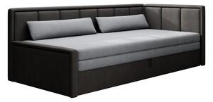 Tmavě šedá žinylková rozkládací/s úložným prostorem pohovka 214 cm Fulgeo – ELTAP