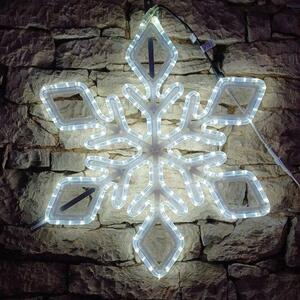 DECOLED Easy Fix 2D LED světelná vločka IX, Ø 80 cm, ledově bílá, závěsný, 3D tisk