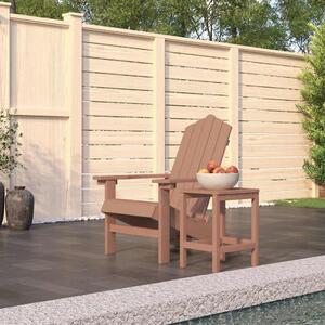 Zahradní křeslo Adirondack se stolkem HDPE hnědé 3095702