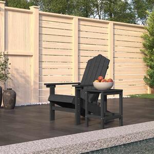 Zahradní křeslo Adirondack se stolkem HDPE antracitové 3095701