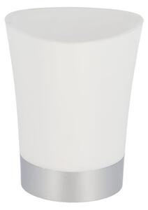 Koupelnový pohár Cuesta, bílá/s chromovými prvky, 250 ml