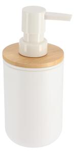 TENDANCE Dávkovač mýdla Besson, bílá/s dřevěnými prvky, 300 ml