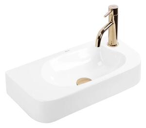 REA-U3610 - Umyvadlo na desku/závěsné ODETTA 25x51 cm keramika/lesklá bílá