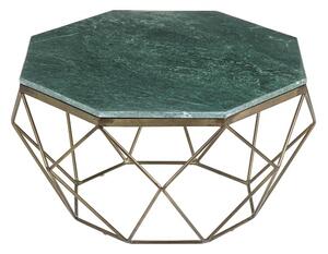 Konferenční stolek Diamond s mramorem zelený