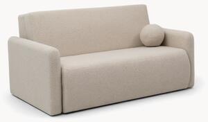 Rozkládací třímístná pohovka Nido 140 cm s úložným prostorem - světlý béžový boucle Quelle 03