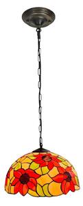 Brilagi - Tiffany vitrážový lustr na řetězu SUNFLOWER 1xE27/60W/230V pr. 40 cm