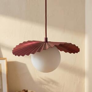 Závěsné svítidlo FLORA 1 – vínové, opálové sklo, 1× G9, šířka 20 cm