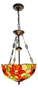 Brilagi - Tiffany vitrážový lustr na řetězu SUNFLOWER 3xE27/60W/230V pr. 50 cm