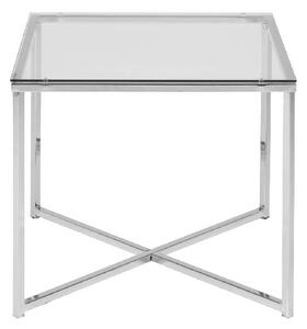Cross příruční stolek 50x50 cm sklo/chrom