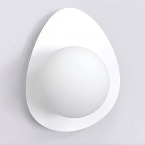 Nástěnné svítidlo OVO K1 – celobílé, sklo, 1× G9, šířka 15 cm