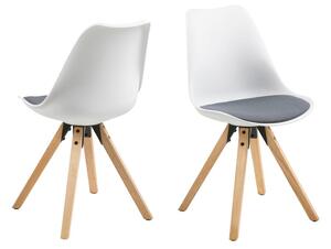 Dima jídelní židle bílá plast/natur