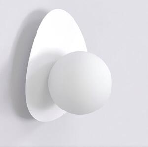 Nástěnné svítidlo OVO K1 – celobílé, sklo, 1× G9, šířka 15 cm