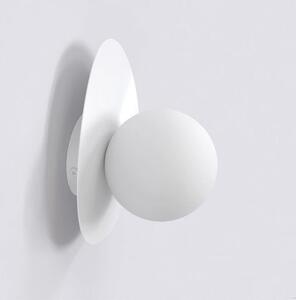 Nástěnné svítidlo OVO K1 – celobílé, sklo, 1× G9, šířka 15 cm