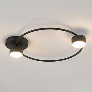 Stropní svítidlo LUCIO 2 – černé, 2× GX53, šířka 48 cm