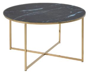 Alisma konferenční stolek černá/zlatá Ø80 cm