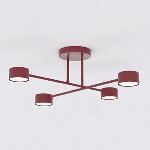 Stropní svítidlo HALO 4 – vínové, 4× GX53, šířka 60 cm