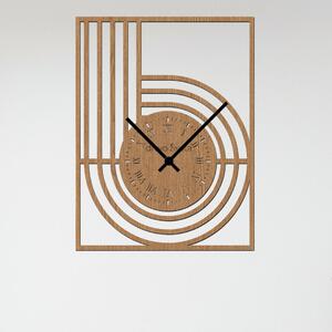 Dřevo života | Nástěnné hodiny RETRO Zvolte barvu dekoru: Horský dub | Velikost hodin: 39x50 | Barva ručiček: Černé