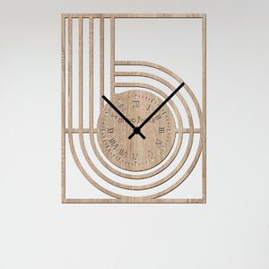 Dřevo života | Nástěnné hodiny RETRO Zvolte barvu dekoru: Dub Sonoma | Velikost hodin: 31x40 | Barva ručiček: Černé