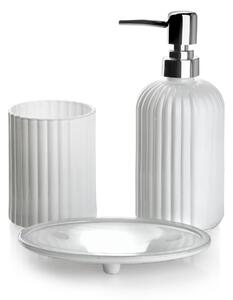 Mondex Sada koupelnových doplňků Matte Ari, bílá/s chromovými prvky