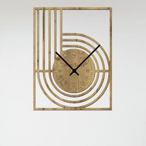 Dřevo života | Nástěnné hodiny RETRO Zvolte barvu dekoru: Dub zlatý | Velikost hodin: 31x40 | Barva ručiček: Černé