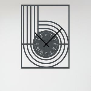 Dřevo života | Nástěnné hodiny RETRO Zvolte barvu dekoru: Antracitová | Velikost hodin: 31x40 | Barva ručiček: Černé