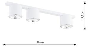 Stropní svítidlo NANO 3 – bílé, 3× GU10 AR111, šířka 70 cm
