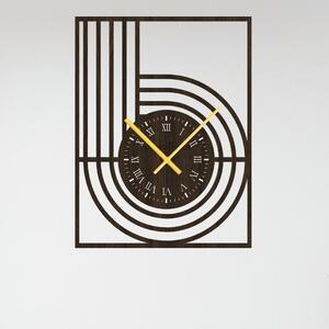 Dřevo života | Nástěnné hodiny RETRO Zvolte barvu dekoru: Wenge | Velikost hodin: 39x50 | Barva ručiček: Zlaté