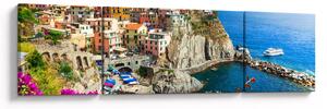 Obraz - Italská vesnička Manarola (170x50 cm)