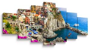 Obraz - Italská vesnička Manarola (210x100 cm)