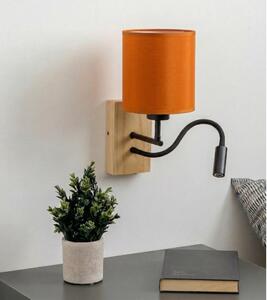 Brilagi - LED Nást. lampa NUBILA WOOD 1xE27/25W/230V + LED/3W dub/černá/oranžová